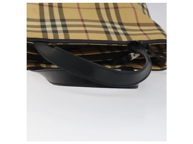 Bolso de mano de PVC beige con estampado Nova Check de BURBERRY Plata Auth 117914 - vista 7