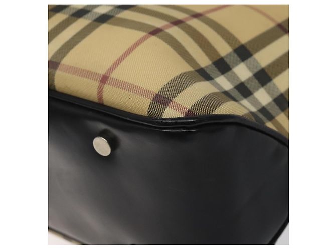 Bolso de mano de PVC beige con estampado Nova Check de BURBERRY Plata Auth 117914 - vista 9