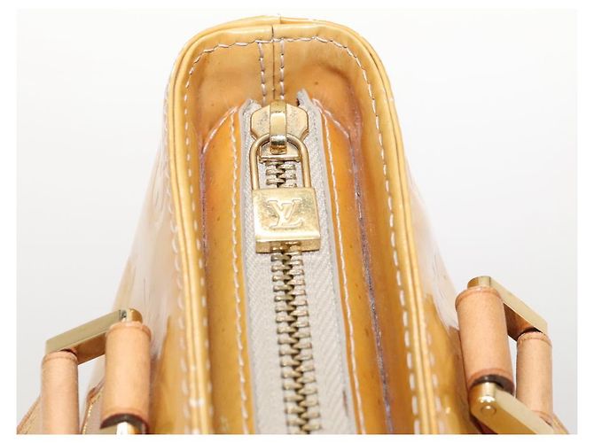 LOUIS VUITTON Monogram Vernis Borsa a Mano Houston Beige M91004 LV Auth 118102 - vista 17