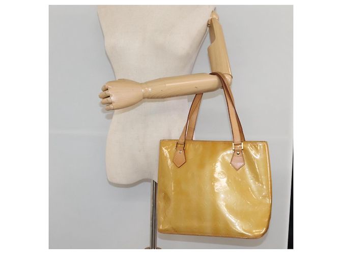 LOUIS VUITTON Monogram Vernis Borsa a Mano Houston Beige M91004 LV Auth 118102 - vista 22