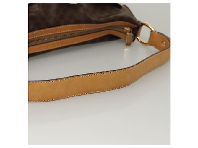 Céline Bolsa de ombro em lona Macadam CELINE em couro PVC marrom dourado Auth 117957 - vista 7
