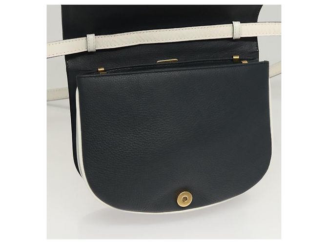 Borsa a Spalla BALLY in Pelle Blu Navy Oro Auth BA1420 D'oro - vista 10