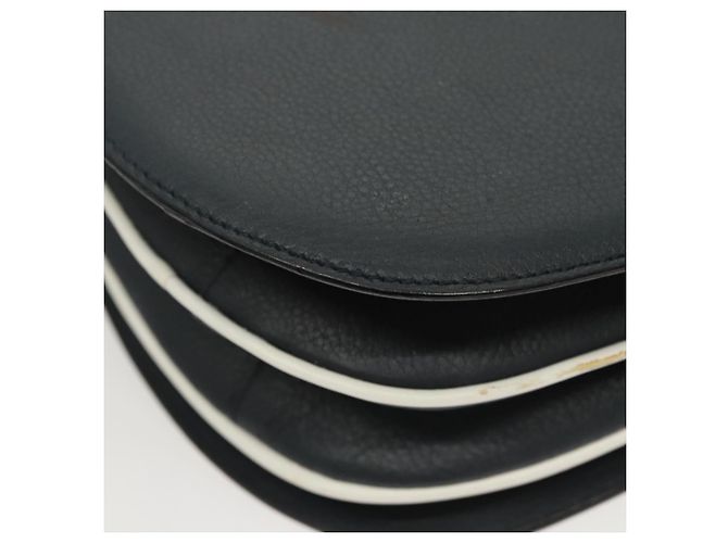 Borsa a Spalla BALLY in Pelle Blu Navy Oro Auth BA1420 D'oro - vista 17