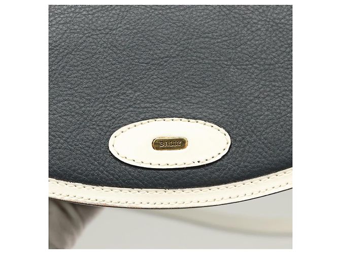 Borsa a Spalla BALLY in Pelle Blu Navy Oro Auth BA1420 D'oro - vista 18