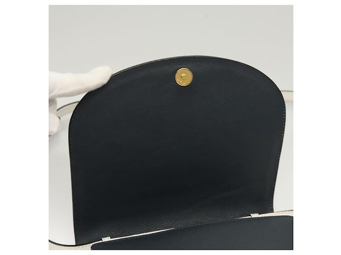 Borsa a Spalla BALLY in Pelle Blu Navy Oro Auth BA1420 D'oro - vista 19