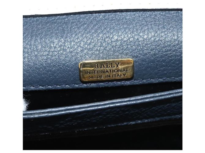 Borsa a Spalla BALLY in Pelle Blu Navy Oro Auth BA1420 D'oro - vista 20