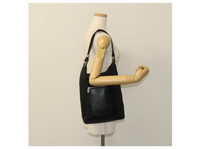 Borsa a Spalla GG Canvas Gucci Nera Argento 019 0538 Auth 117433 Nero - vista 21