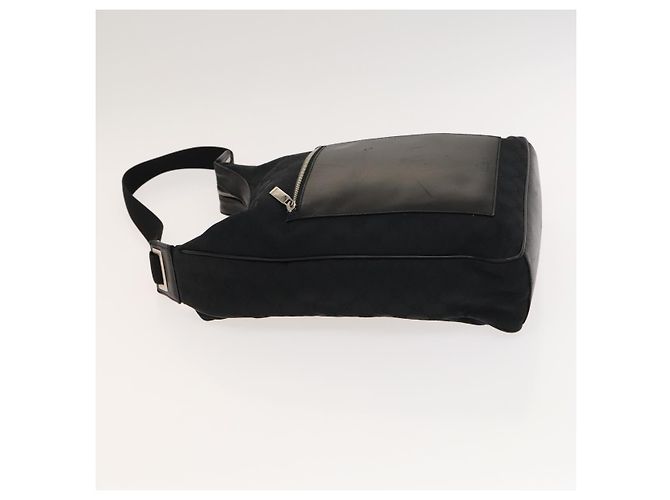 Borsa a Spalla GG Canvas Gucci Nera Argento 019 0538 Auth 117433 Nero - vista 4