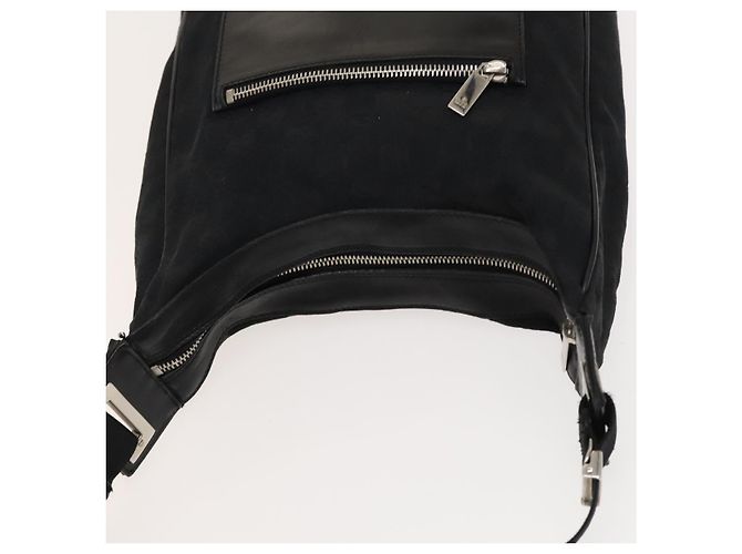 Borsa a Spalla GG Canvas Gucci Nera Argento 019 0538 Auth 117433 Nero - vista 6
