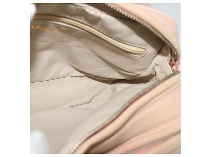 CHANEL Borsa a Spalla Matelassé in Pelle di Agnello Rosa CC Auth 117845 - vista 20