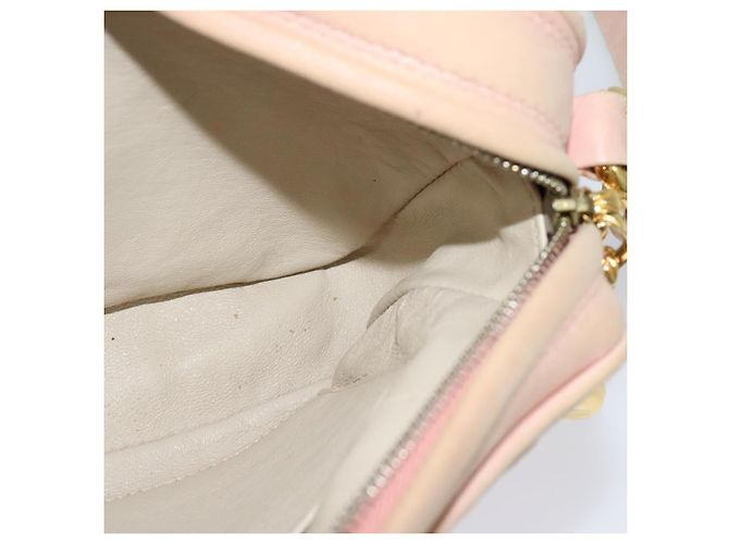 CHANEL Borsa a Spalla Matelassé in Pelle di Agnello Rosa CC Auth 117845 - vista 23