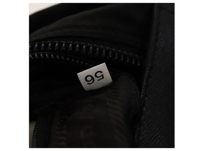 PRADA Borsa Boston Nylon 2way Nero Argento Auth 117470 - vista 12