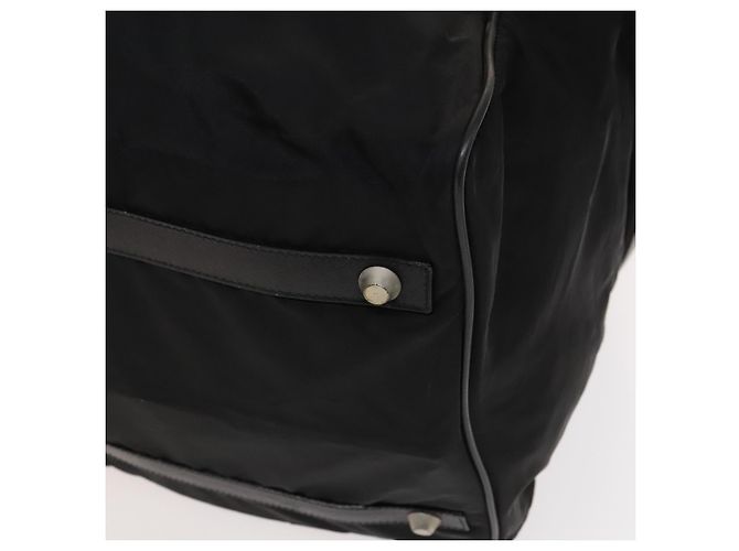 PRADA Borsa Boston Nylon 2way Nero Argento Auth 117470 - vista 14