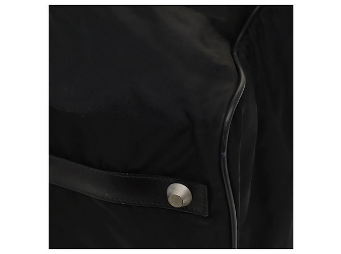PRADA Borsa Boston Nylon 2way Nero Argento Auth 117470 - vista 16