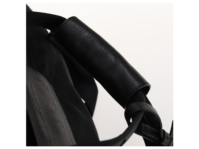 PRADA Borsa Boston Nylon 2way Nero Argento Auth 117470 - vista 8