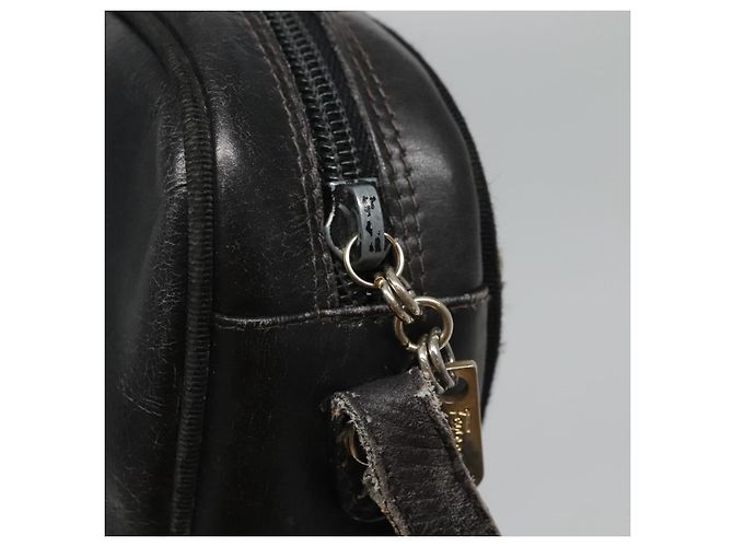 Borsa a Spalla Salvatore Ferragamo in Pelle Nera e Oro Auth BA1137 Nero D'oro - vista 10