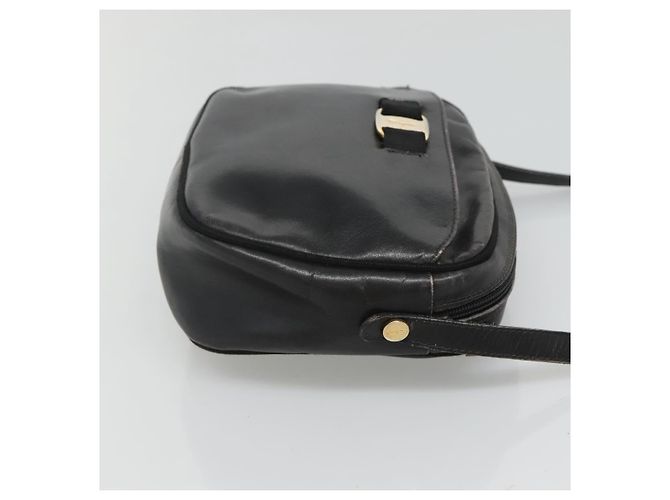 Borsa a Spalla Salvatore Ferragamo in Pelle Nera e Oro Auth BA1137 Nero D'oro - vista 3