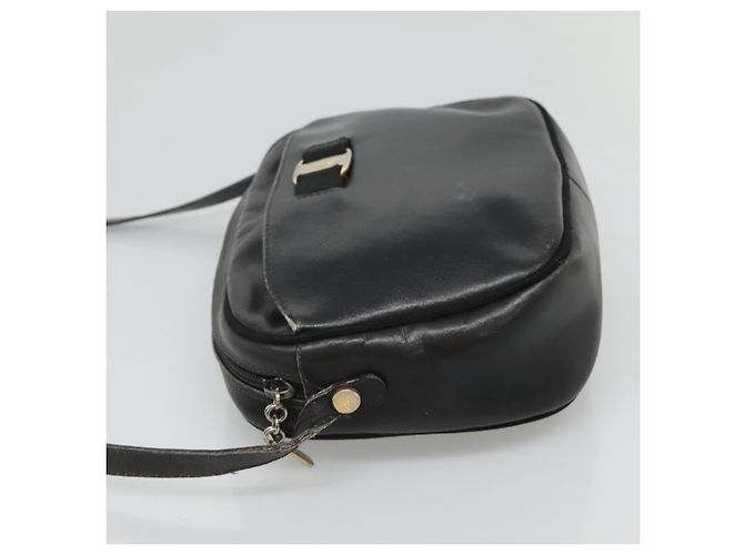 Borsa a Spalla Salvatore Ferragamo in Pelle Nera e Oro Auth BA1137 Nero D'oro - vista 4