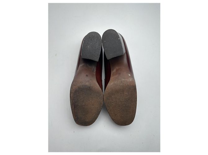 Vintage Yves Saint Laurent Lederpumps braun Lila - Ansicht 3