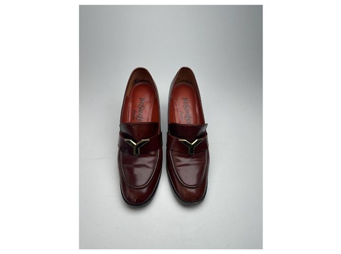 Vintage Yves Saint Laurent Lederpumps braun Lila - Ansicht 4