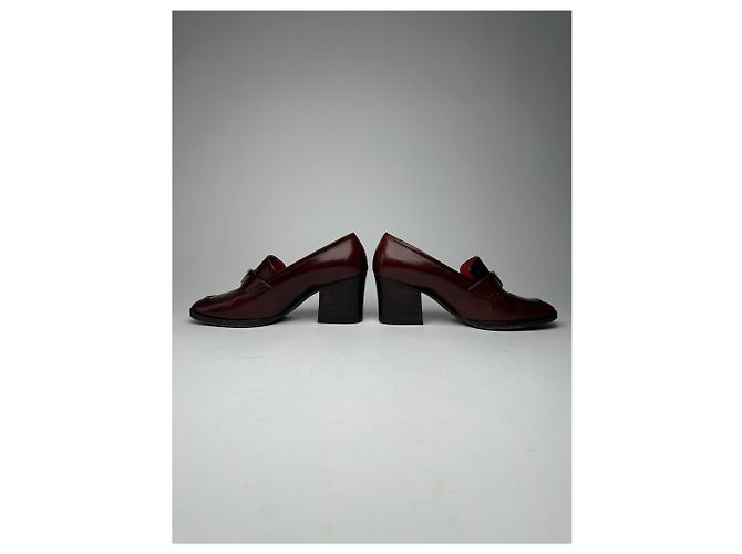 Vintage Yves Saint Laurent Lederpumps braun Lila - Ansicht 5