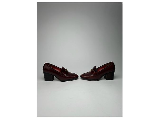 Vintage Yves Saint Laurent Lederpumps braun Lila - Ansicht 6