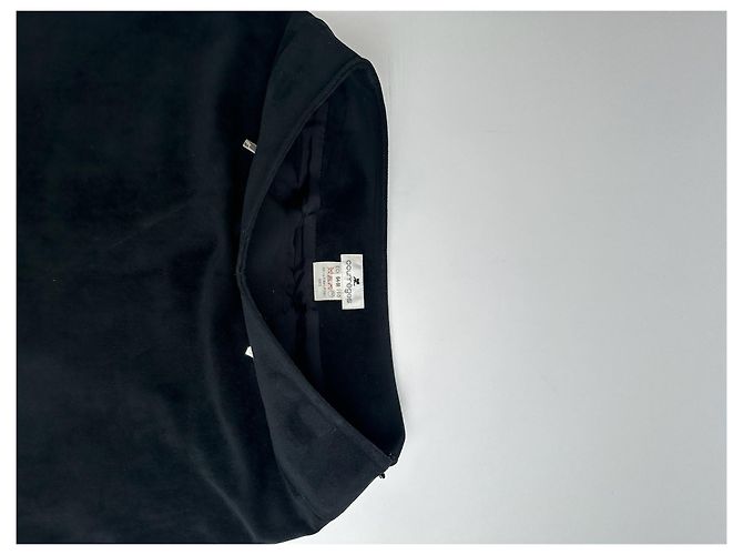 Gonna vintage Courreges nera Nero - vista 10