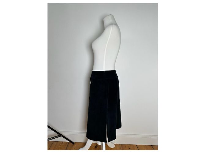 Gonna vintage Courreges nera Nero - vista 3