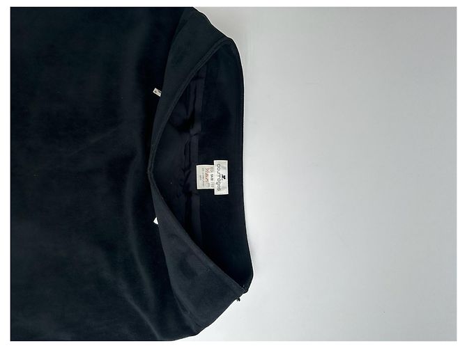 Gonna vintage Courreges nera Nero - vista 5
