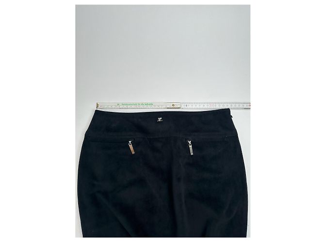 Gonna vintage Courreges nera Nero - vista 8