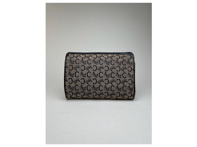 Céline Vintage Celine Macadam Monogramm Canvas Leder Clutch Schwarz - Ansicht 2