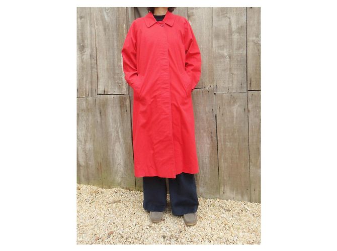 Abrigo Impermeable Burberry Rojo de Gabardina de Algodón Roja - vista 2
