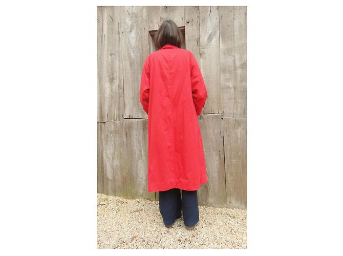 Abrigo Impermeable Burberry Rojo de Gabardina de Algodón Roja - vista 3
