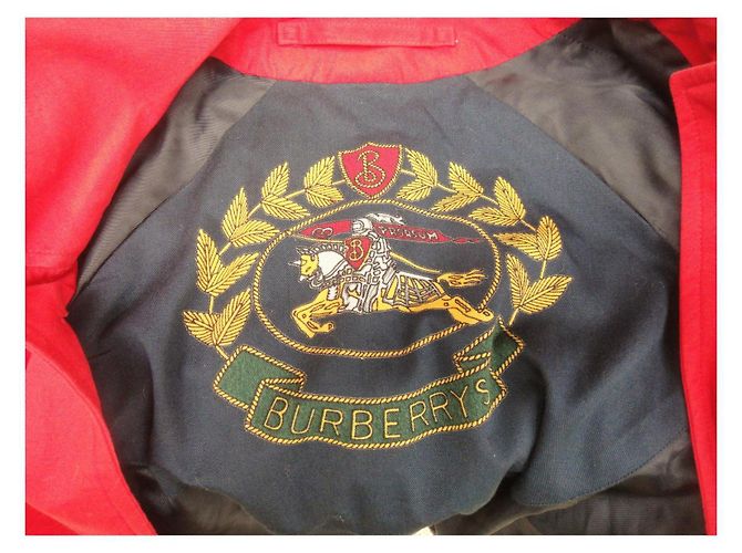 Abrigo Impermeable Burberry Rojo de Gabardina de Algodón Roja - vista 4