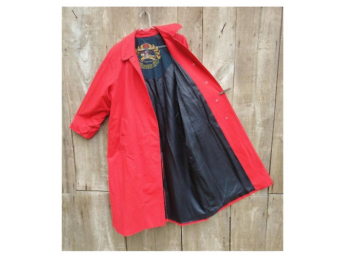 Abrigo Impermeable Burberry Rojo de Gabardina de Algodón Roja - vista 5