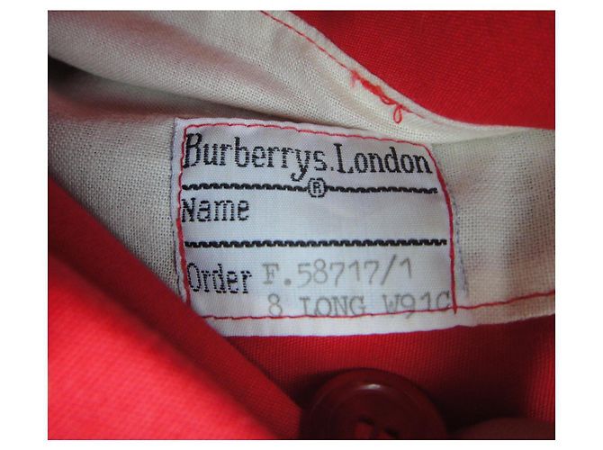 Abrigo Impermeable Burberry Rojo de Gabardina de Algodón Roja - vista 7