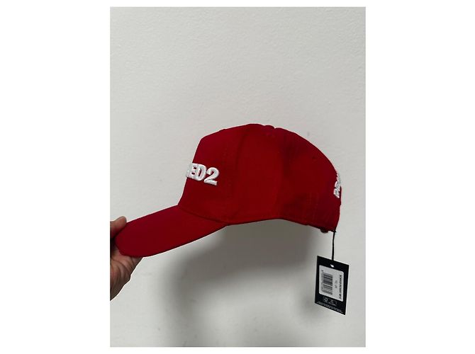 Rote Logo-Baseballmütze von Dsquared2 Weiß - Ansicht 6