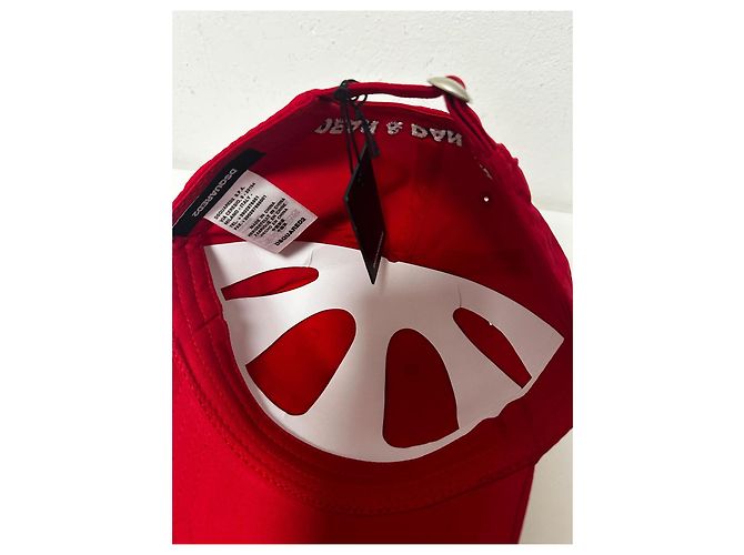 Rote Logo-Baseballmütze von Dsquared2 Weiß - Ansicht 7