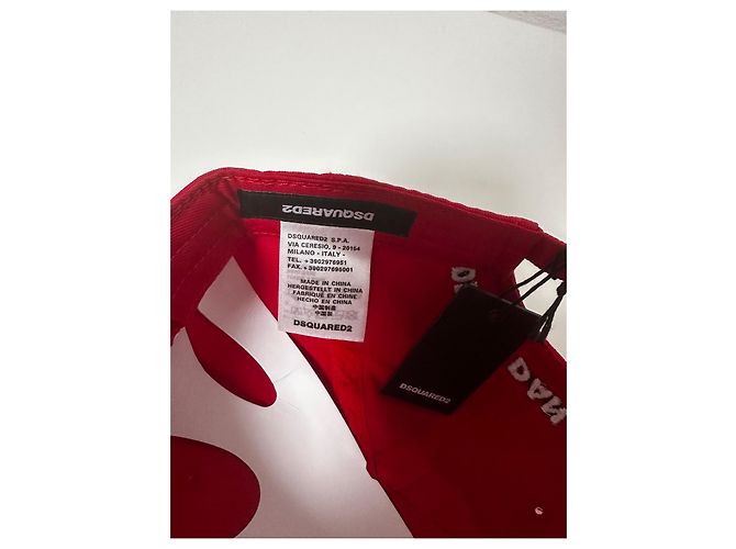 Rote Logo-Baseballmütze von Dsquared2 Weiß - Ansicht 8