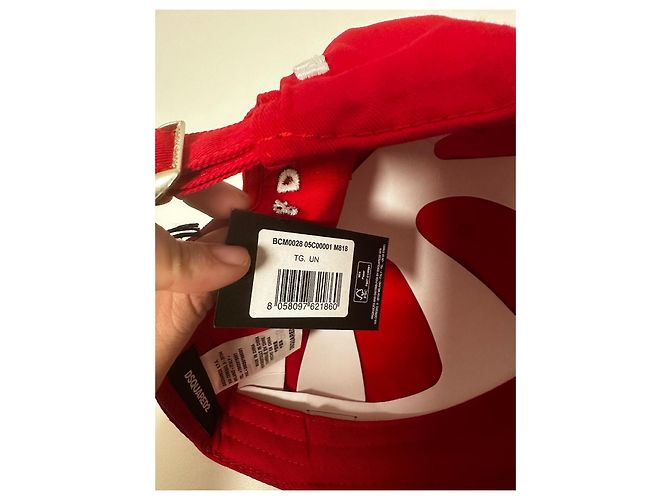 Rote Logo-Baseballmütze von Dsquared2 Weiß - Ansicht 9