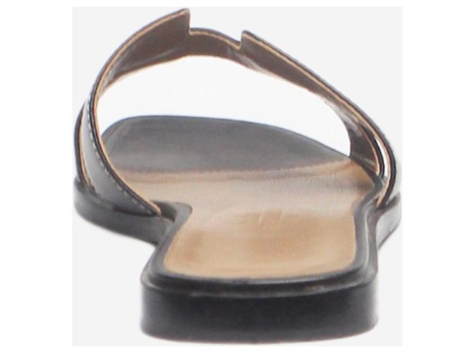 Hermès Black Oran sandals - size EU 35 (UK 2) - view 3