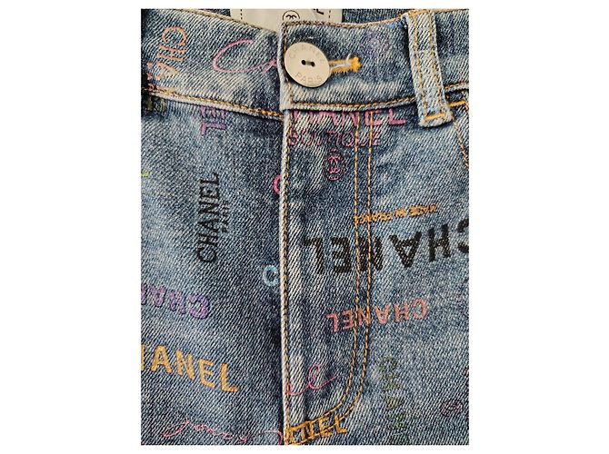 Vaqueros Chanel de Algodón Azul Marino Talla 36 - vista 3