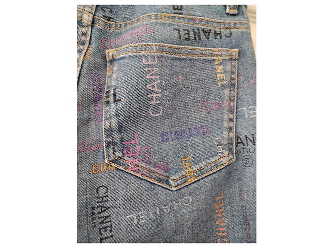 Vaqueros Chanel de Algodón Azul Marino Talla 36 - vista 5