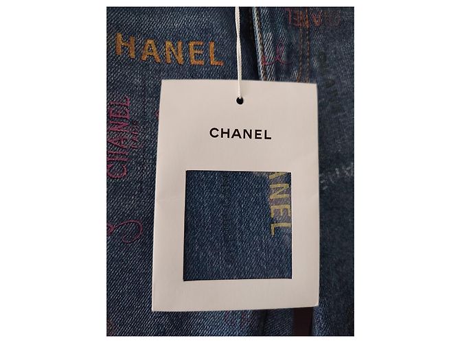 Vaqueros Chanel de Algodón Azul Marino Talla 36 - vista 6