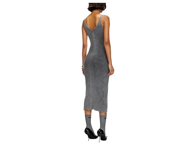Diesel m-melti Strickmidi Kleid grau - Ansicht 3