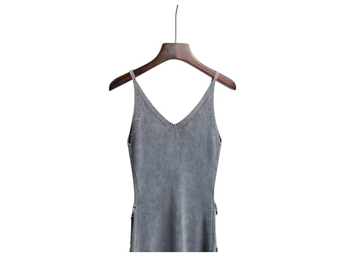 Diesel m-melti Strickmidi Kleid grau - Ansicht 8