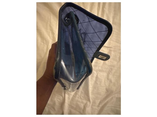 Timeless Borsa a mano Chanel in PVC blu Blu navy - vista 9