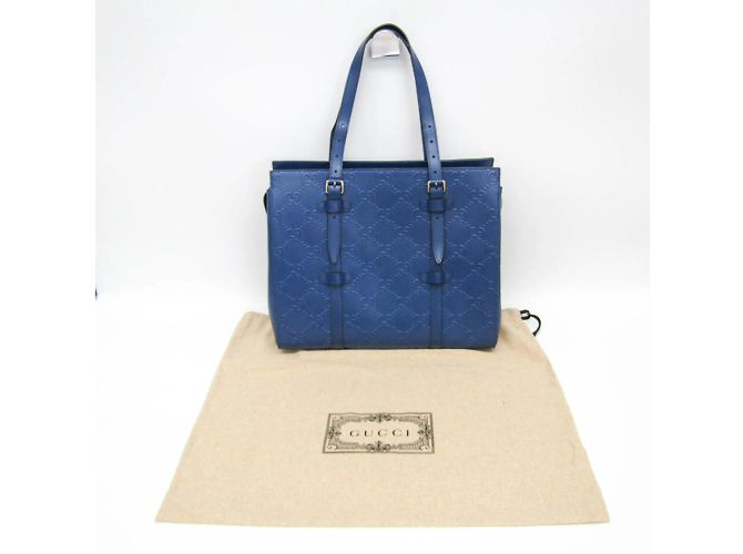 Gucci GG Embossed Tote 625774 Blue - view 2