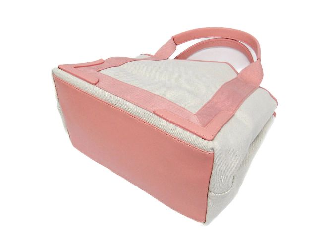Everyday Bolso de mano Balenciaga Navy Cabas S Rosa Blanco roto - vista 3