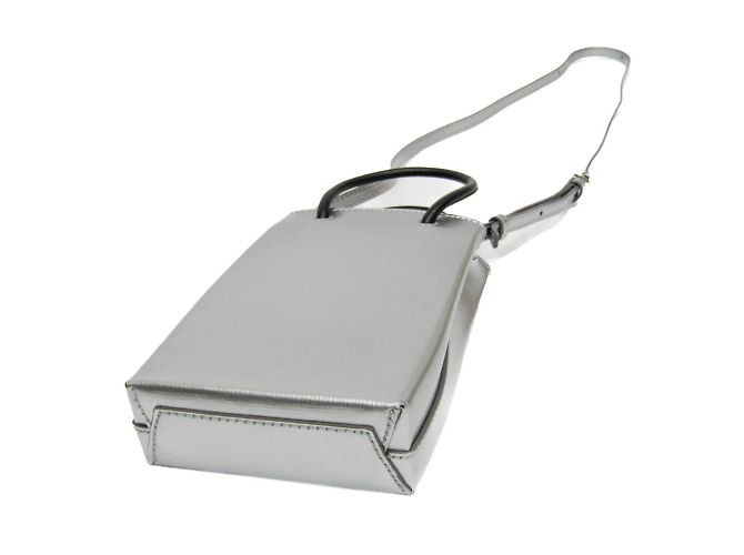 Mini Borsa a Spalla con Supporto per Telefono Balenciaga Argento - vista 3